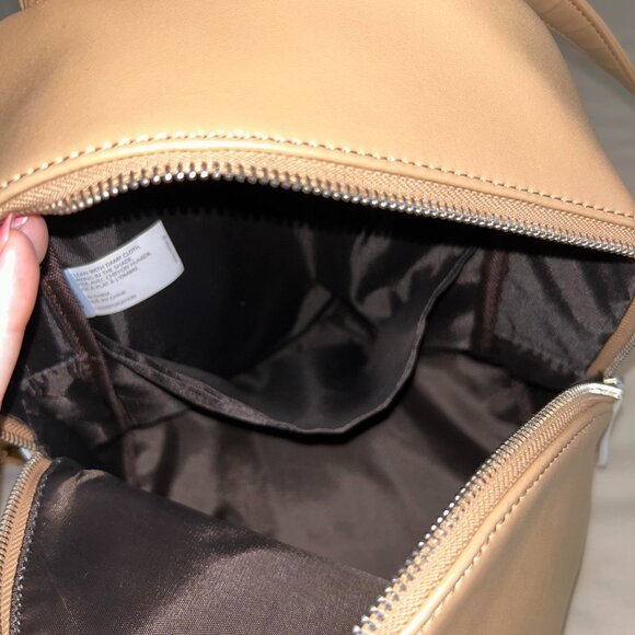 Miniso Beige Faux Leather Backpack - Picture 4 of 9